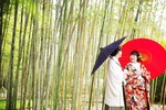 京都の有名観光地嵐山での和装前撮りフォトウェディング【竹林の小径　祇園白川】